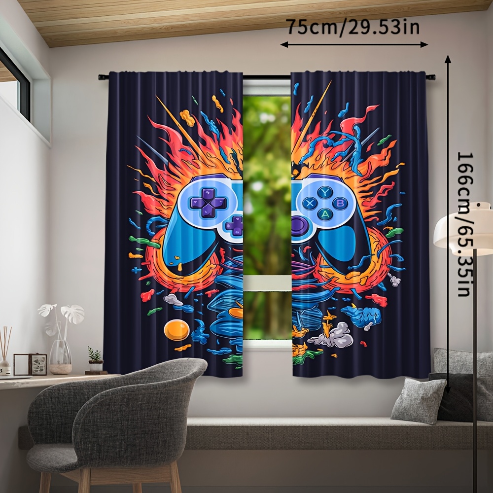 ผ้าม่านลายวิดีโอเกม คอนโซลเกม  - Home Decor Youtube Videos บทวิจารณ์และราคา