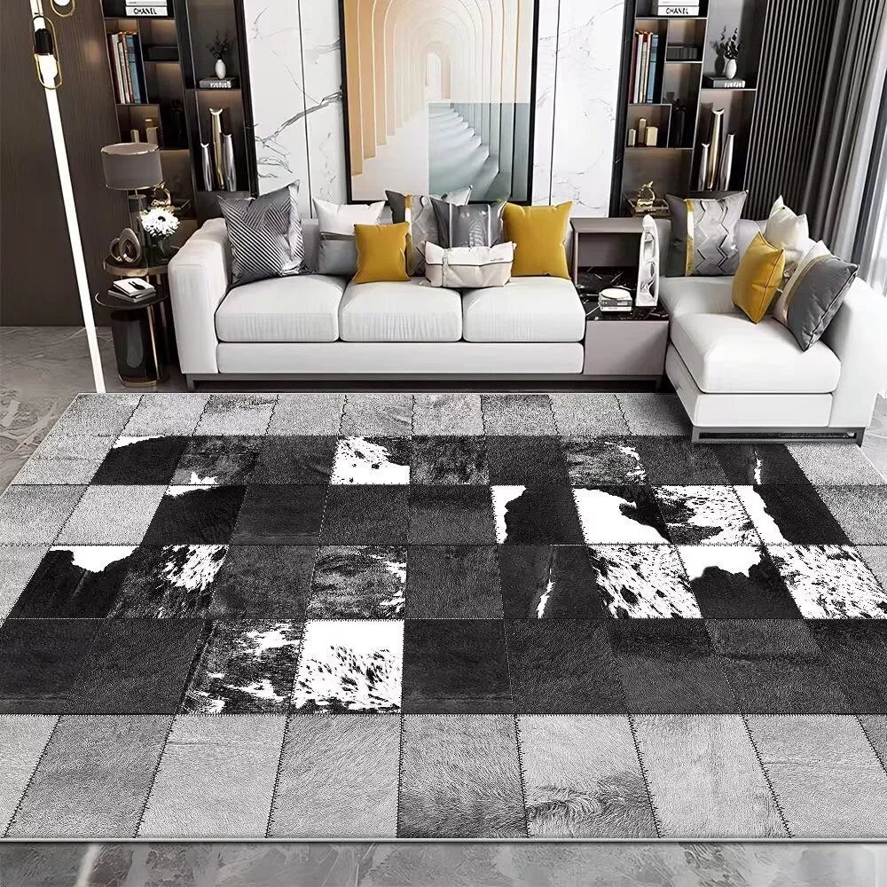 พรมในห้องนั่งเล่นหรูหราหนังวัว - Cowhide Rug Faux บทวิจารณ์และราคา