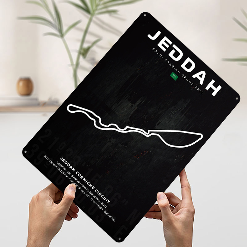 โปสเตอร์แผนที่สนามแข่งเจดดาห์  - Home Decor Jeddah บทวิจารณ์และราคา