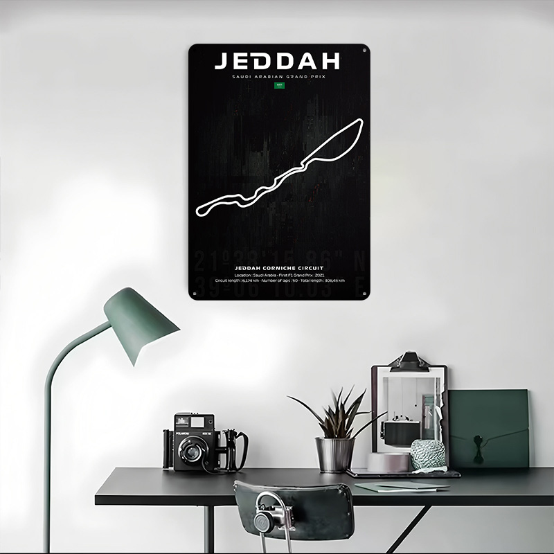 โปสเตอร์แผนที่สนามแข่งเจดดาห์  - Home Decor Jeddah บทวิจารณ์และราคา