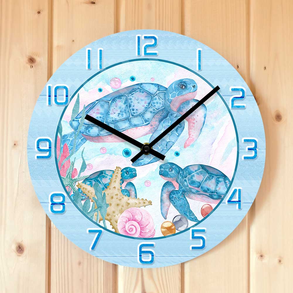 นาฬิกาแขวนผนังลายเต่าทะเลสีน้ำ - Home Decor Under 300 บทวิจารณ์และราคา