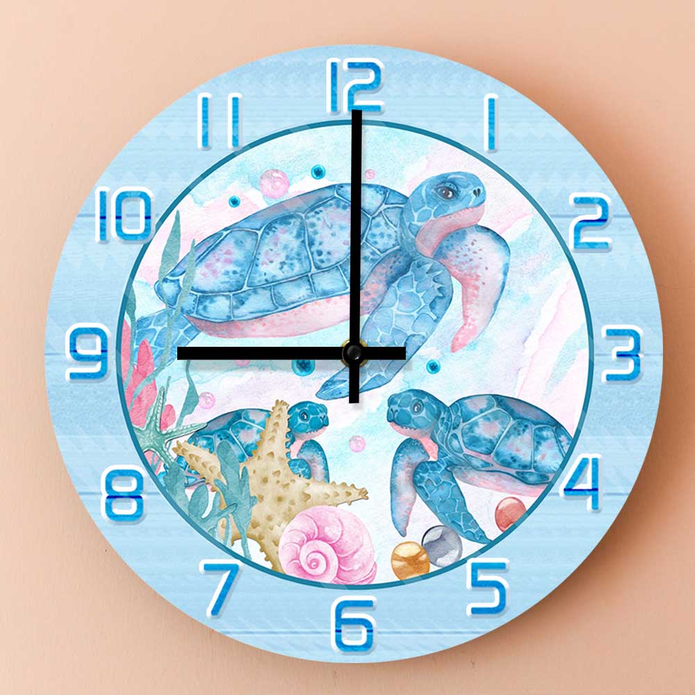 นาฬิกาแขวนผนังลายเต่าทะเลสีน้ำ - Home Decor Under 300 บทวิจารณ์และราคา