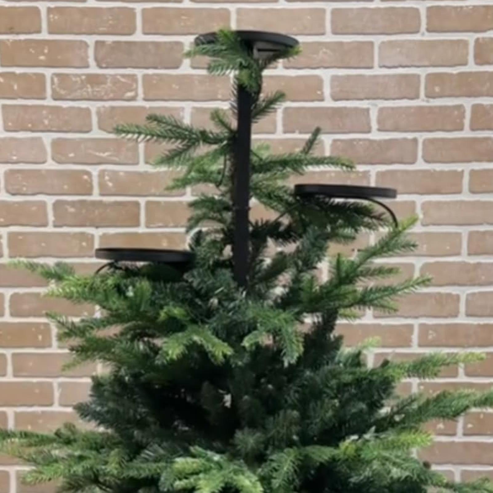 เชิงเทียนติดต้นคริสต์มาสแบบสาม - Home Decor Xmas บทวิจารณ์และราคา
