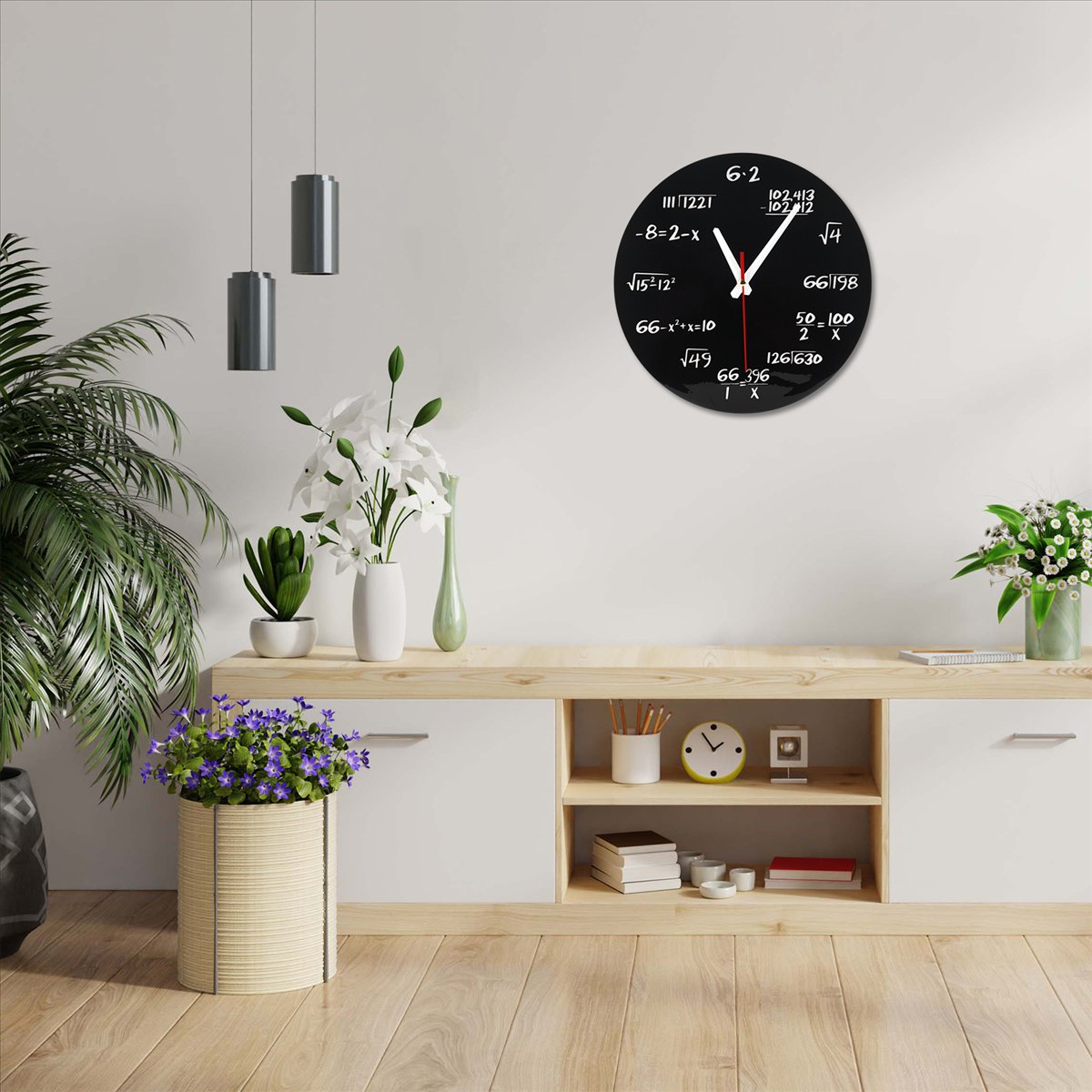 นาฬิกาแขวนผนังลายสูตรคณิตศาสตร - Home Decor Quiz บทวิจารณ์และราคา