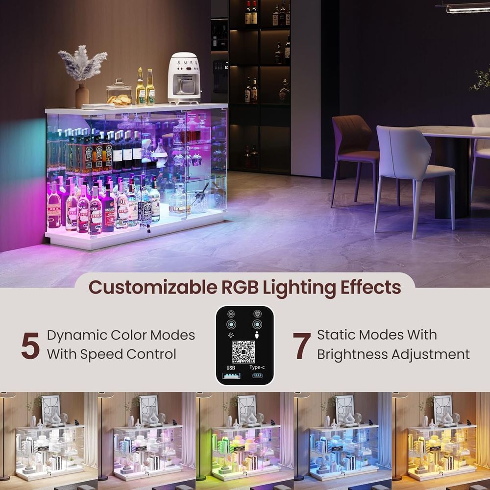 ตู้โชว์กระจกสีขาวเงาสูงพร้อมกุ - Home Decor Collection บทวิจารณ์และราคา