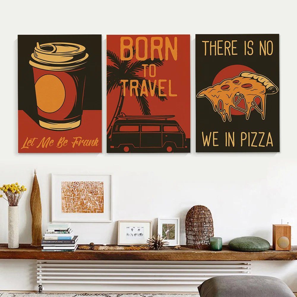 ชุดโปสเตอร์ลายกาแฟ สไตล์เรโทร  - Home Decor Vector บทวิจารณ์และราคา