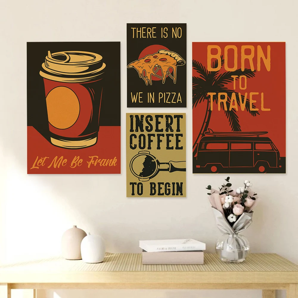 ชุดโปสเตอร์ลายกาแฟ สไตล์เรโทร  - Home Decor Vector บทวิจารณ์และราคา