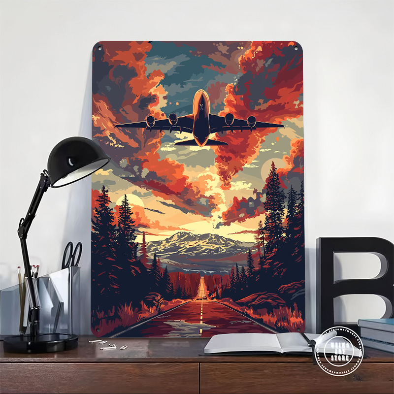 โปสเตอร์โลหะลายเครื่องบิน A380 - Home Decor Vector บทวิจารณ์และราคา