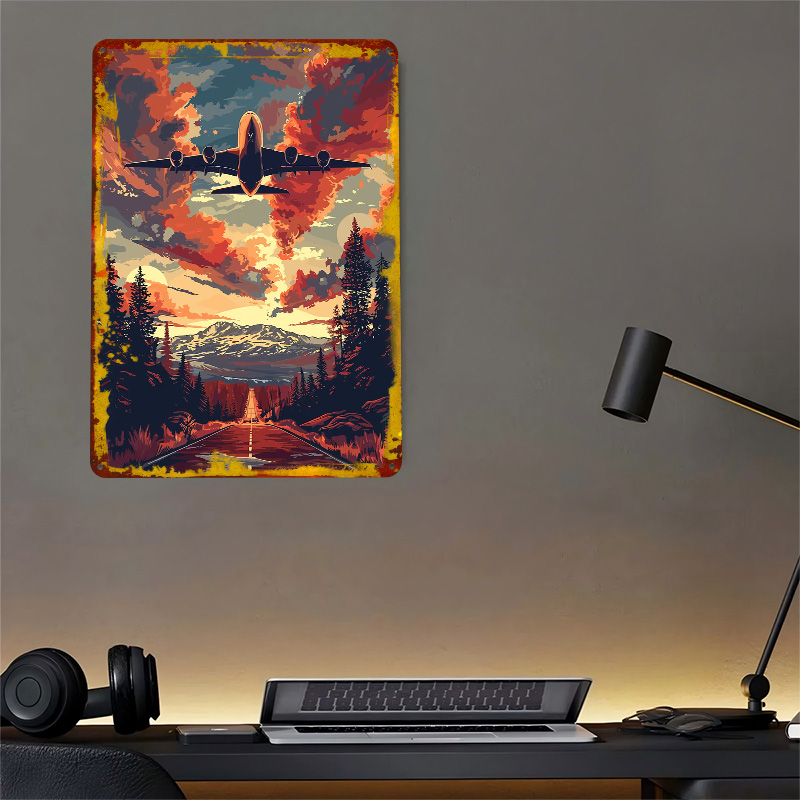 โปสเตอร์โลหะลายเครื่องบิน A380 - Home Decor Vector บทวิจารณ์และราคา